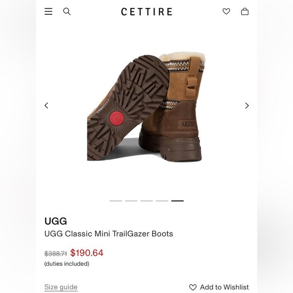 UGG trail-gazer mini boots size 8 NO box - Picture 5 of 8